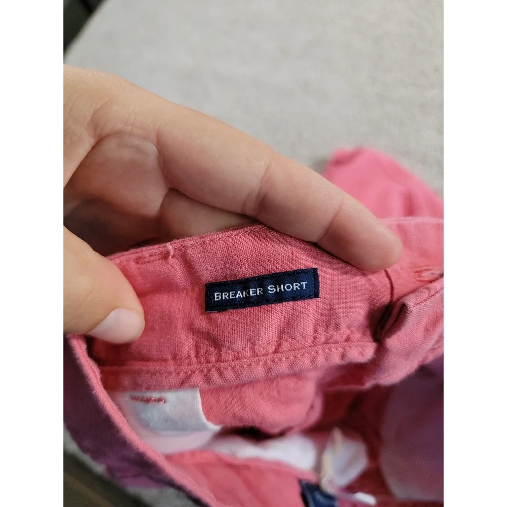 Vineyard Vines Breaker Shorts Men's 36x9 Pink Cotton Linen 4 Pocket Chino Preppy
